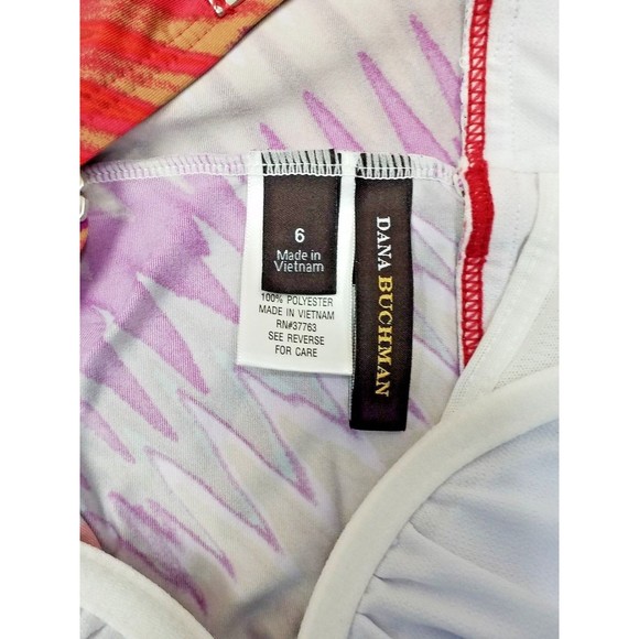 Dana Buchman Multicolor Underwire Support Tankini Swim Top Womens Size 6 - Picture 8 of 11